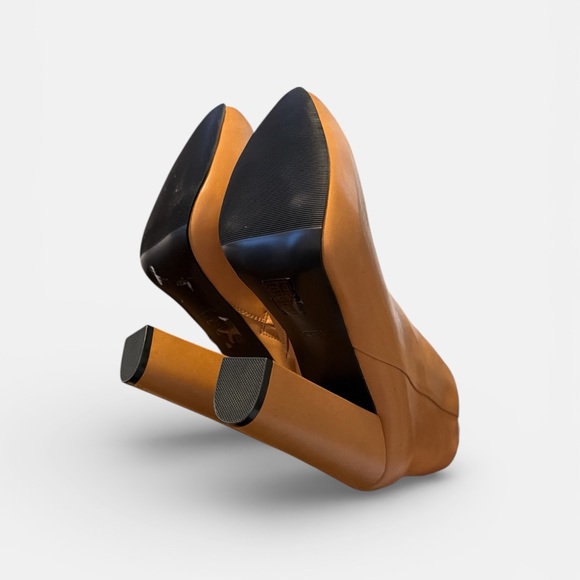 ALDO women’s Camel Ankle Boots size 9 4 inch heel - Picture 4 of 5